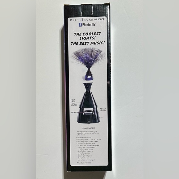 Bluetooth Fiber Optic LED Speaker - New - Picture 3 of 4